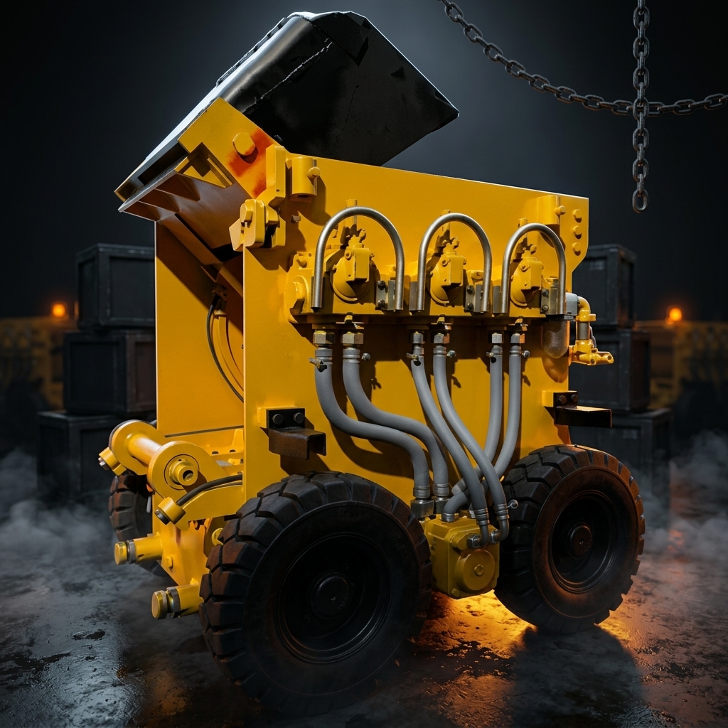 Pneumatic Rock Loader with Solid Tyres