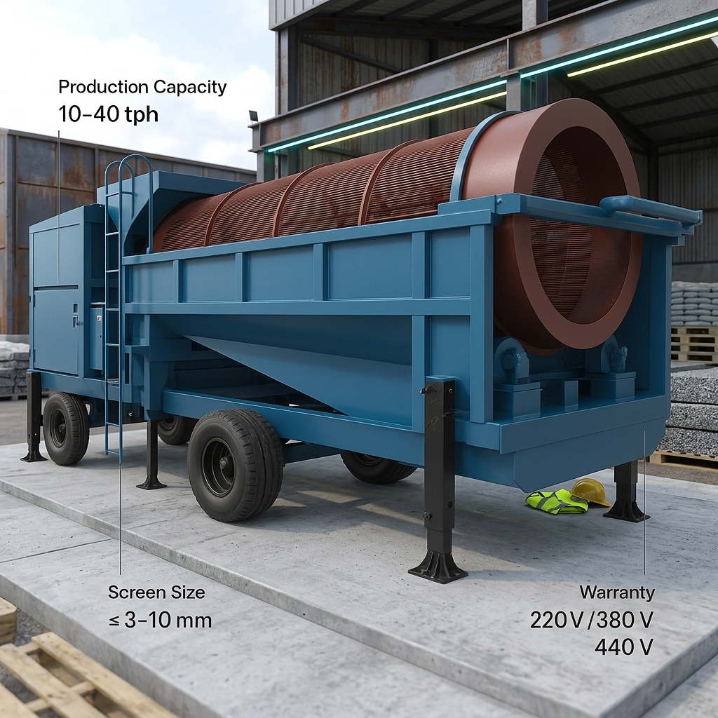Mobile River Gold Wash Machine for Alluvial Gold Recovery