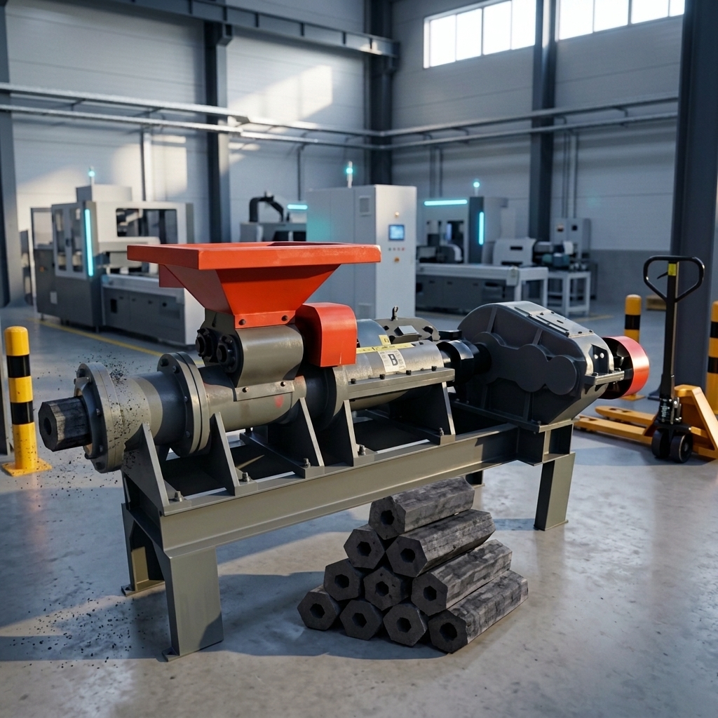High Efficiency Charcoal Production Line for Sawdust and Rice Husk