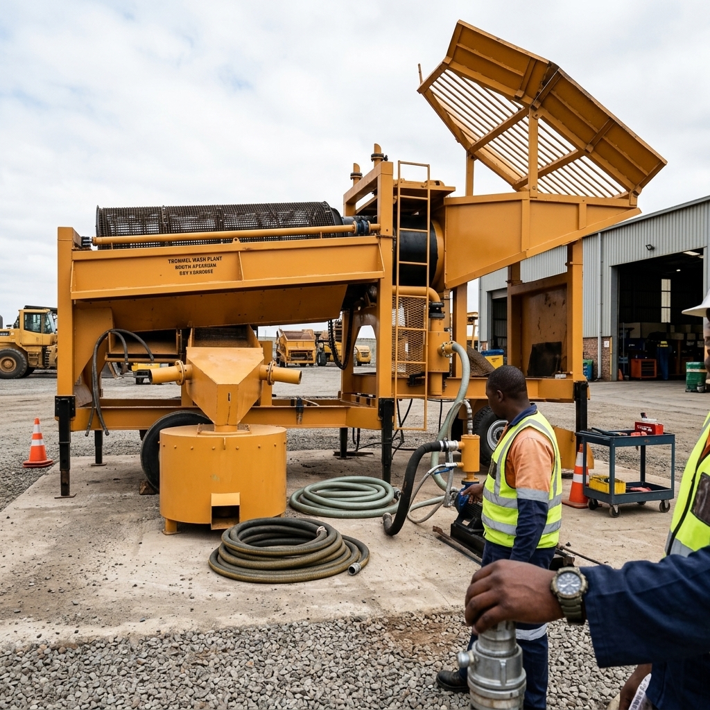 High Recovery Mobile Trommel Processing Plant for Alluvial Gold and Gems