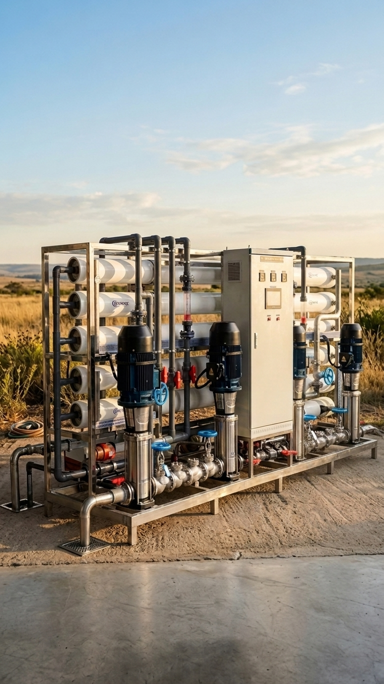 Two-Stage Reverse Osmosis Water Treatment Plant