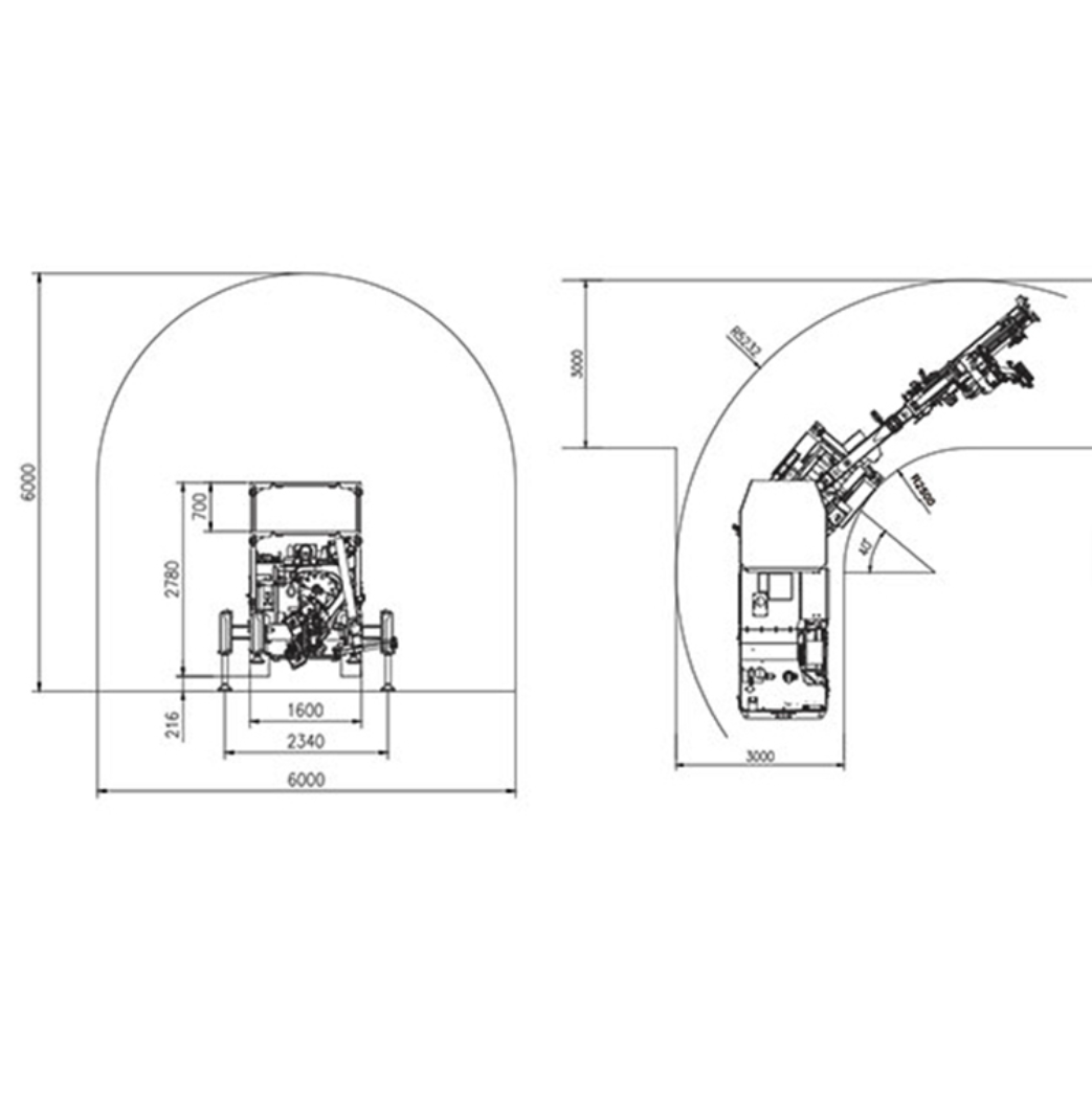 Underground Mining Hydraulic Roof Bolting Rig view 3