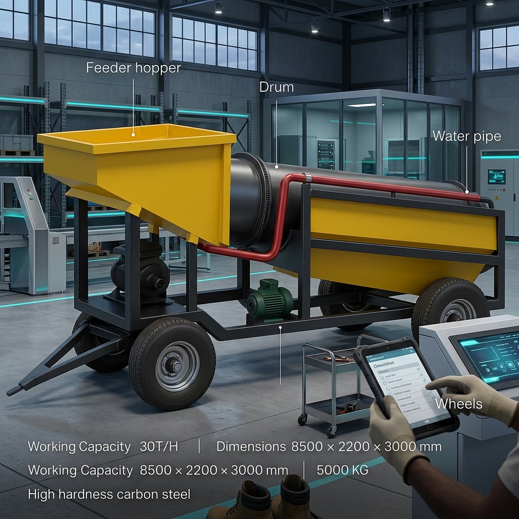 Portable Gold Washing Sluice Box Equipment 30T/H