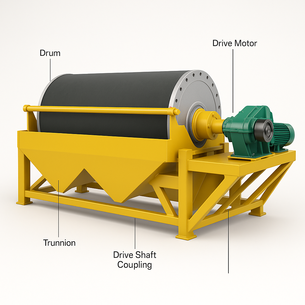 Small Scale CIL Gold Processing Leaching Plant — labelled 3D render