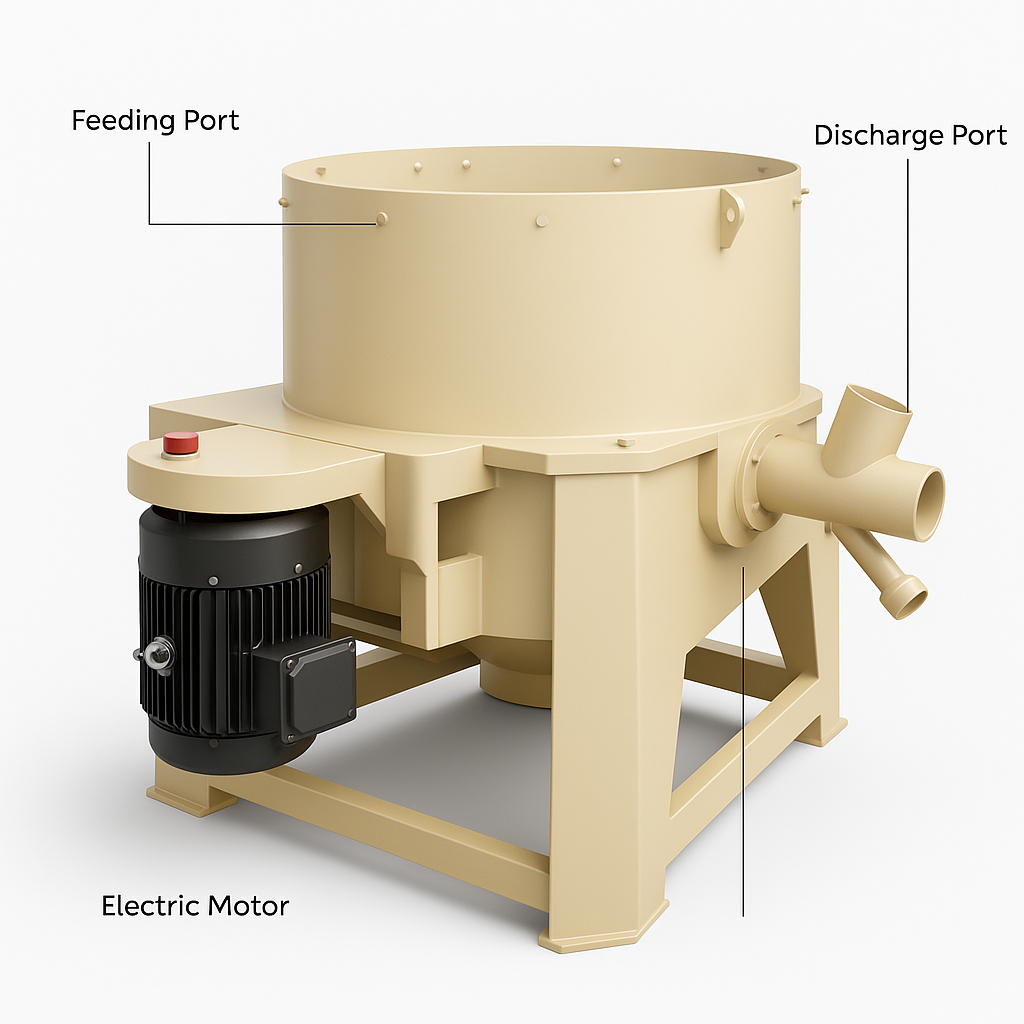 ZK STLB Gold Centrifugal Concentrator STL30 — labelled 3D render