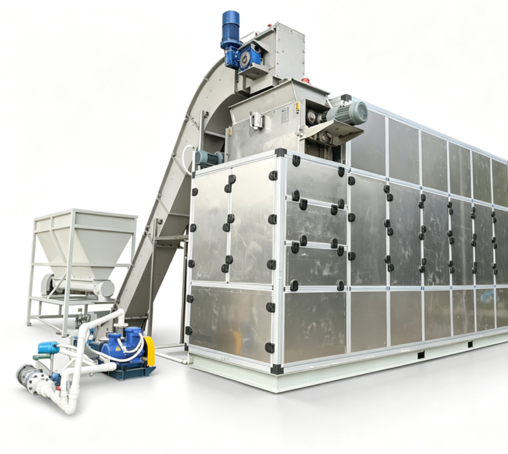 Environmental Heat Pump Sludge Dryer Low Temperature Dewatering Machine view 8