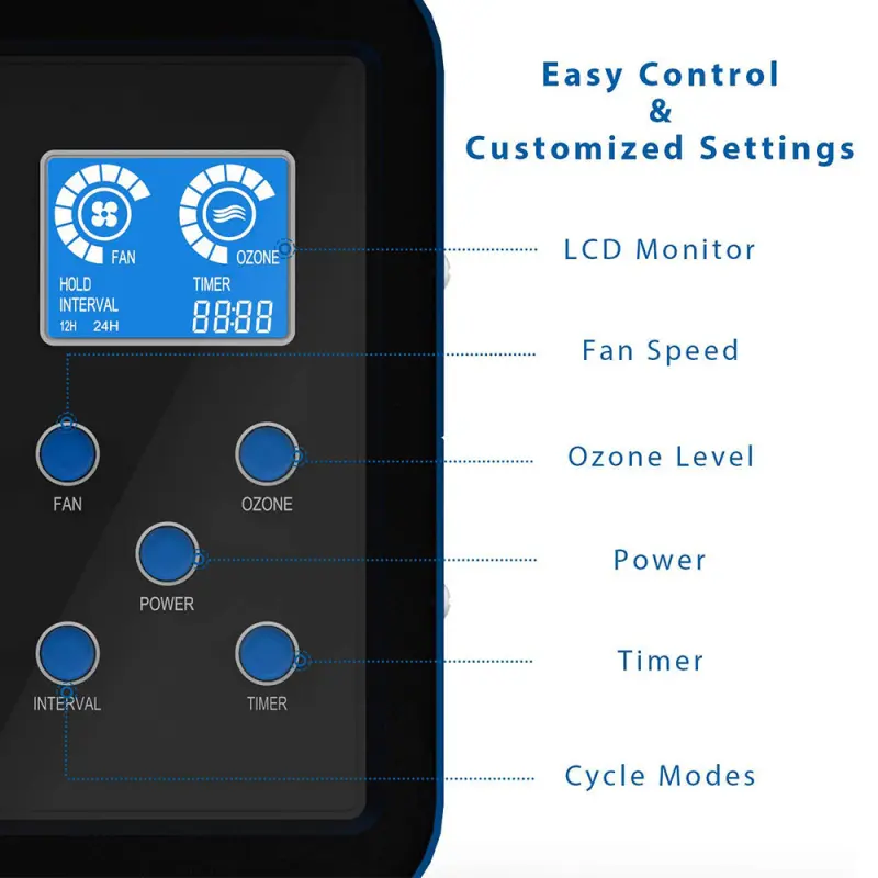 10000mg or h portatil 10g digital ozone generator multifuncion industrial ozonator smart wifi ozone generator