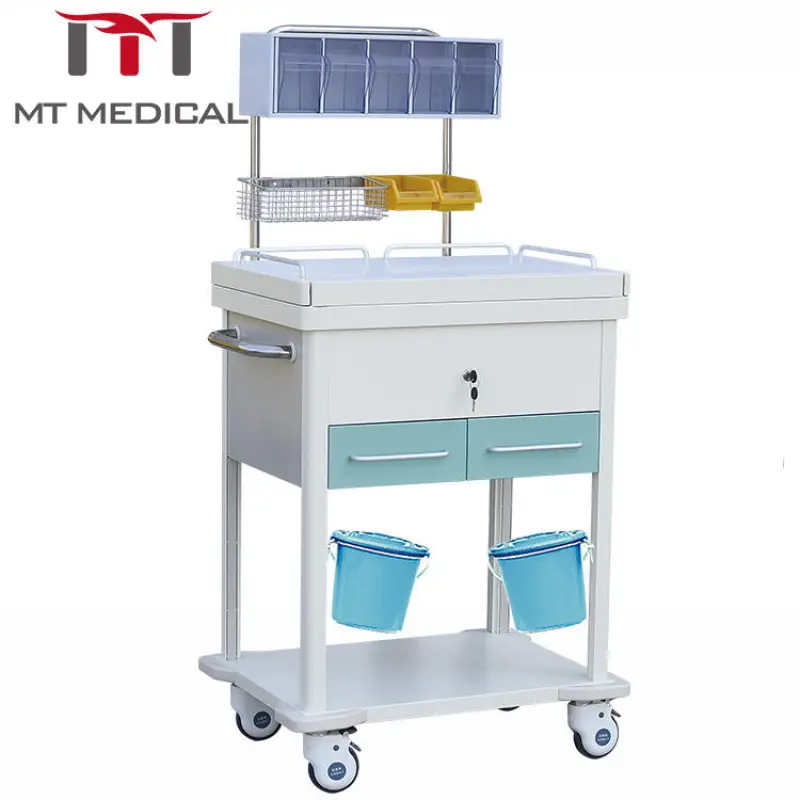 Hospital Furniture High Quality Patient Multi Layer Thickened Infusion Injection Trolley MT MEDICAL