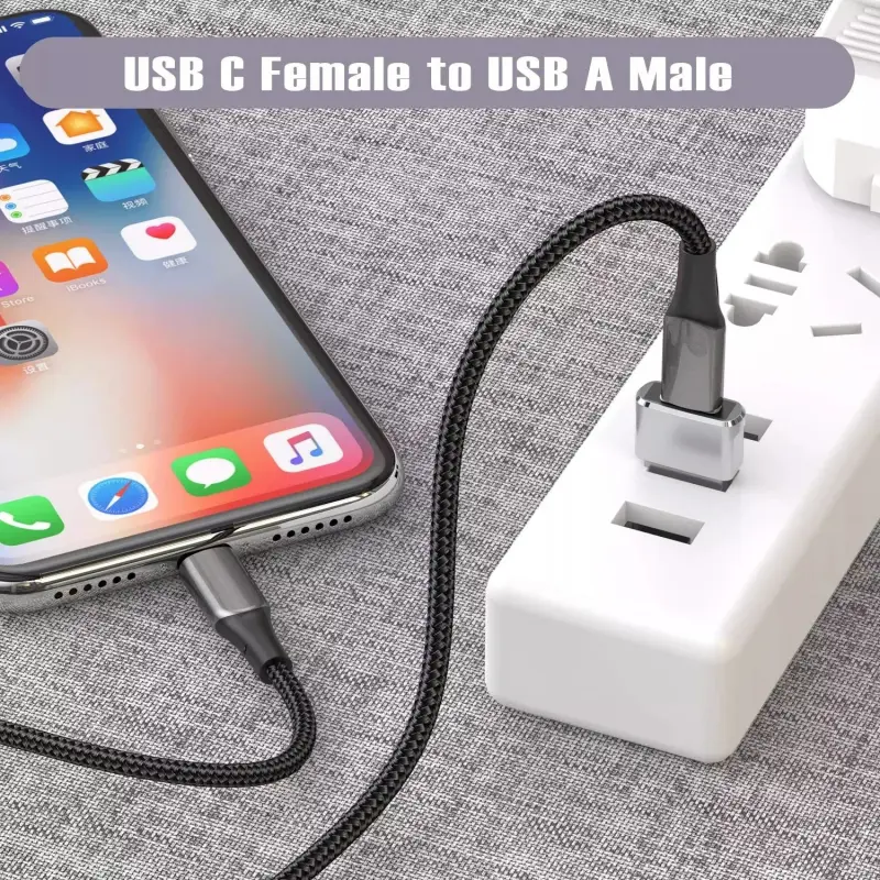 USB C Female to USB A Male Adapter Aluminum alloy Type C Charger Cable Adapter for iPhone 13 12 usb c to usb adapter