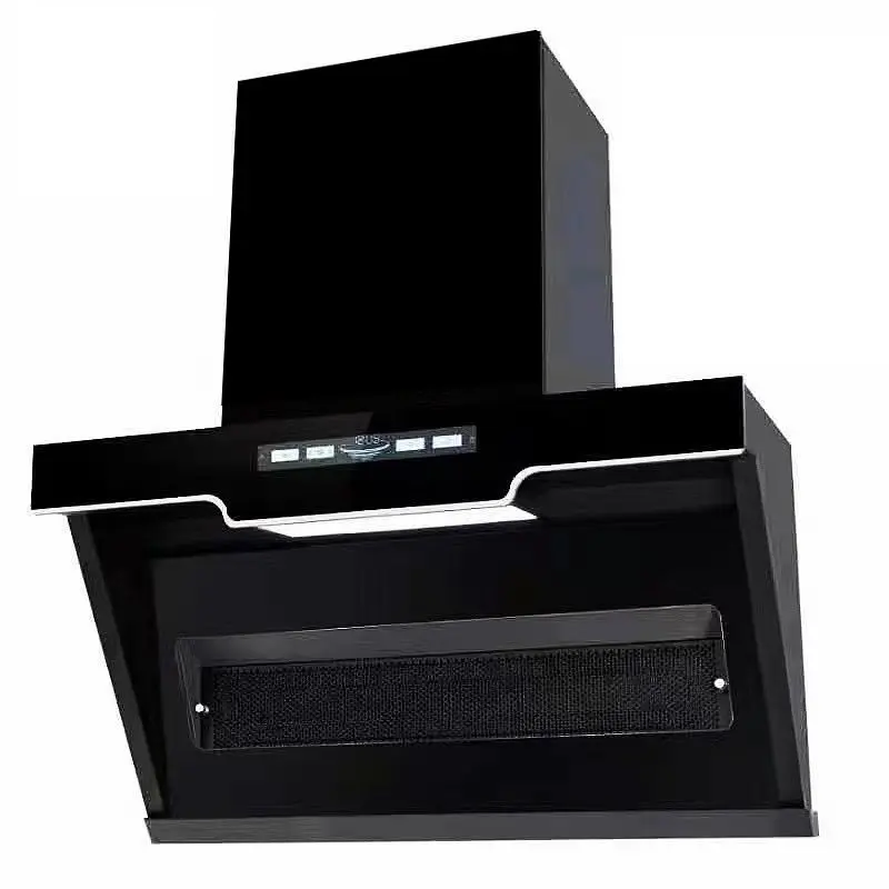 Integrated Double Motor SS Range Hood with Touch Screen and Copper Stainless Steel Construction