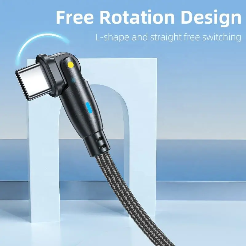 USB C Cable 5A Fast Charger 2M Cord Type C Data Cord Braided PD 100W  Fast Charging USB Cable