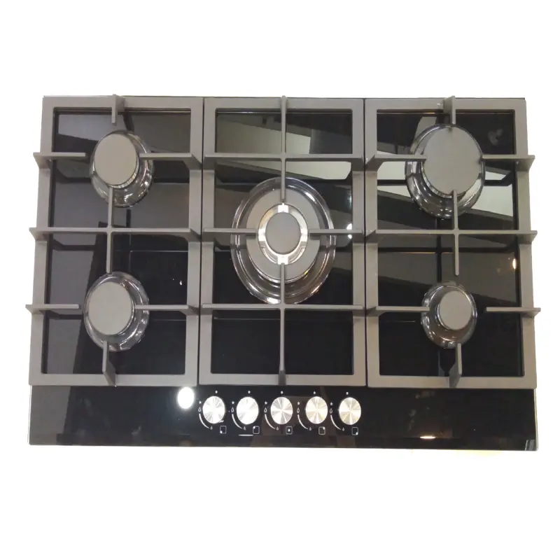 kitchen stove 5000W power commercial induction cooker restaurant Commercial tempered glass five eye gas stove