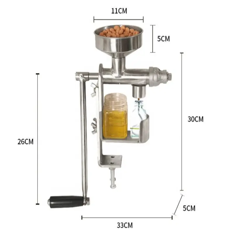 Manual Oil Press Machine Household Oil Extractor Peanut Nuts Seeds Oil Press Machine