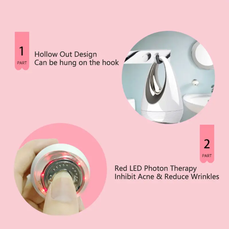 Home Use Portable Ultra Sonic Ems Rf Galvanic Beauty Face V Shape Skin Tightening Massager