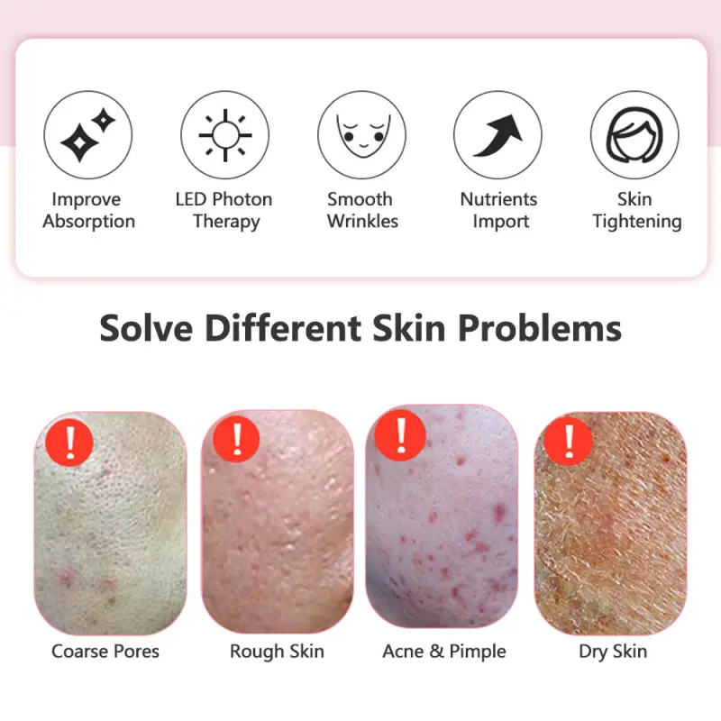 Home Use Portable Ultra Sonic Ems Rf Galvanic Beauty Face V Shape Skin Tightening Massager