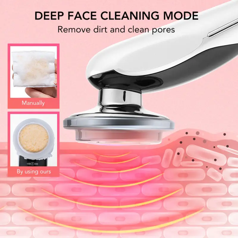 Ems Multifunctional Radio Frequency Handheld Photon Skin Care Lifting Led Infrared Facial Massager Device