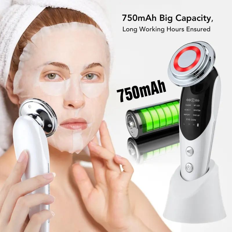 Ems Multifunctional Radio Frequency Handheld Photon Skin Care Lifting Led Infrared Facial Massager Device