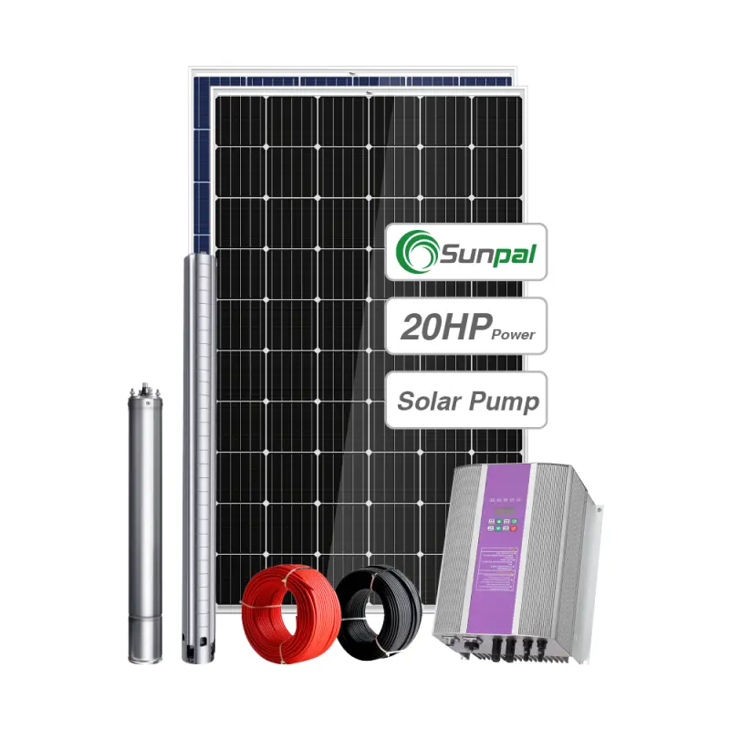 Farm Use Solar Waterpump System 20KW Solar Water Pumps For 300 Meter