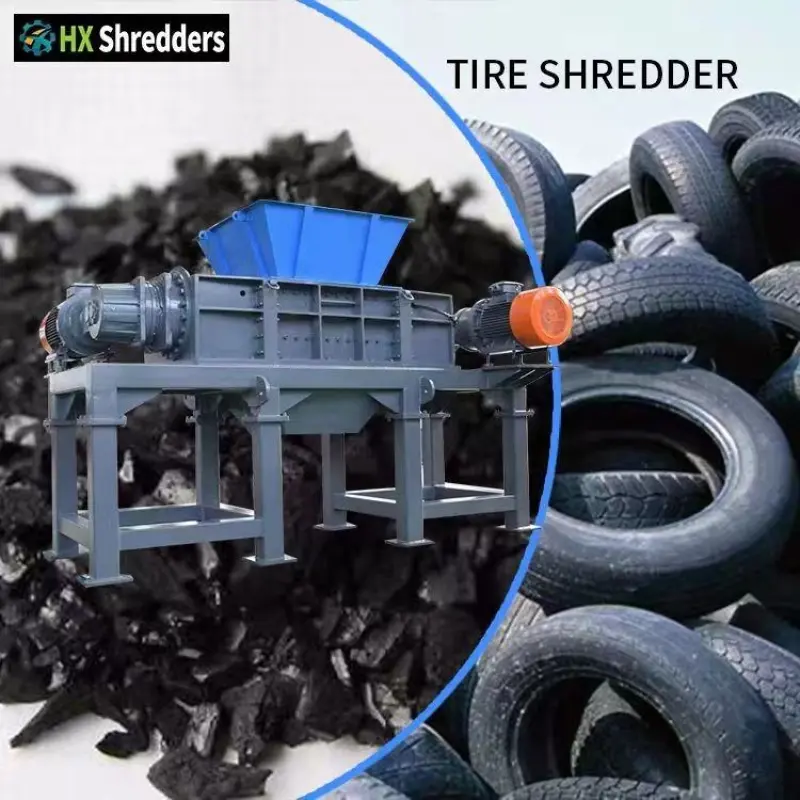 Double Shaft Shredder Machine For Plastic, Wood, Film, Tyre, Tire, Paper, Plastic