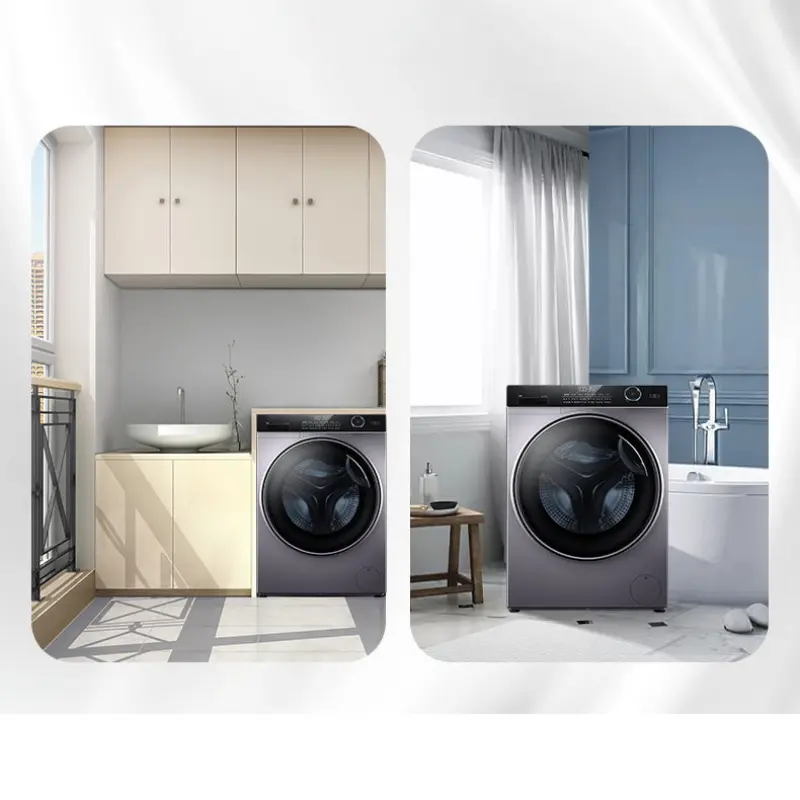 Drum Washer Dryer Variable Frequency Drum Washing Machine Large Capacity Home All-in-one Automatic 15kg Electric Stainless Steel