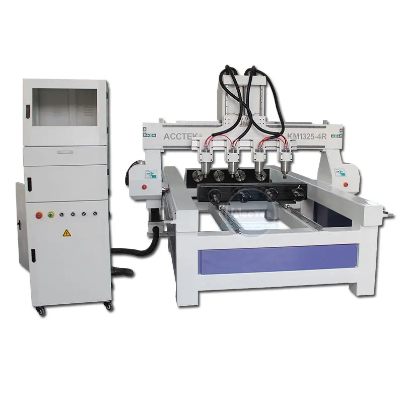 Standard 4 Axis CNC Router 1325 4 Heads CNC Router Cheap 3d CNC Wood Carving