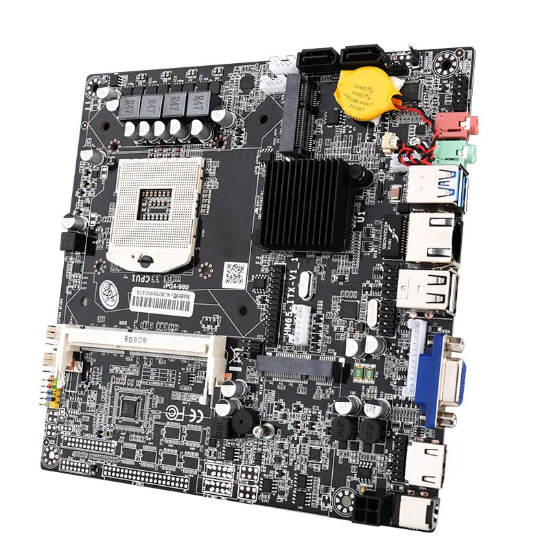 High quality dissipation and low power consumption all in one HM65 lga989 mini pc motherboard