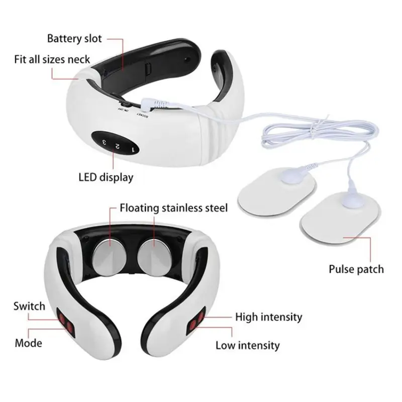 Electric Back Neck Shoulder Electrical Pulse Massager - USB Charging 1300 mAh