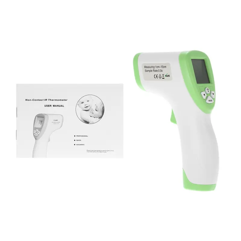 Digital LCD Non-contact IR Infrared Thermometer Forehead Body Surface Temperature Measurement Data Hold Function