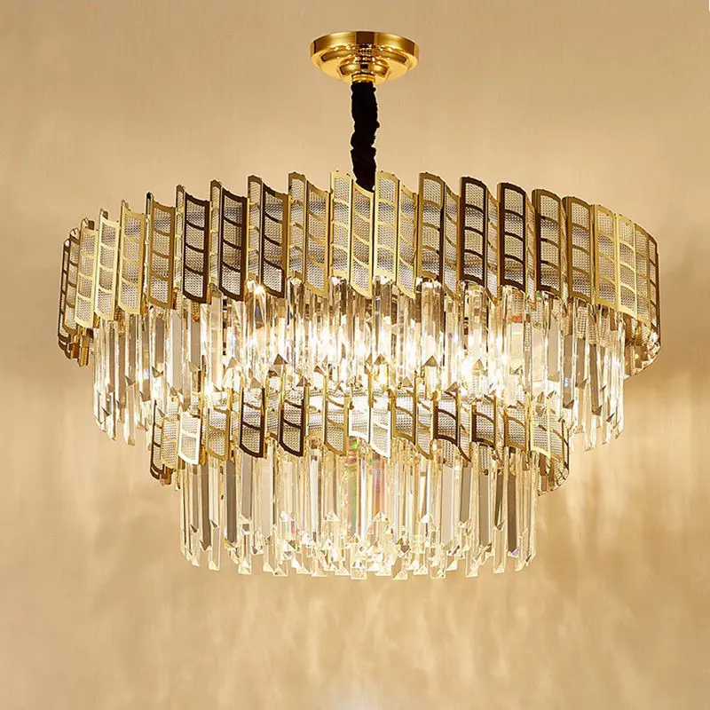 High Quality Stainless Steel Lampara Colgante Crystal Chandelier Lampen Modern Lighting