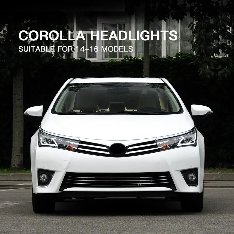 Toyota Corolla 2014 2015 2016 Modified LED Headlight Assembly Modified LED Lens Xenon