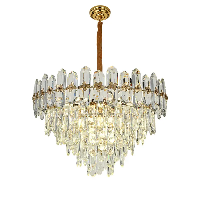 Modern Hanging Lighting Crystal Chandelier Lampen Lobby Drop Lamp Living Room Antique