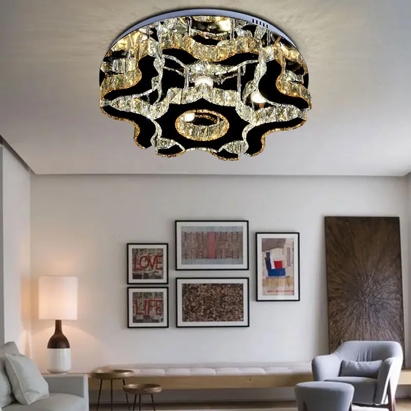 Crystal Modern LED Ceiling Fixtures Dining Room Luxury Design Ceiling Light