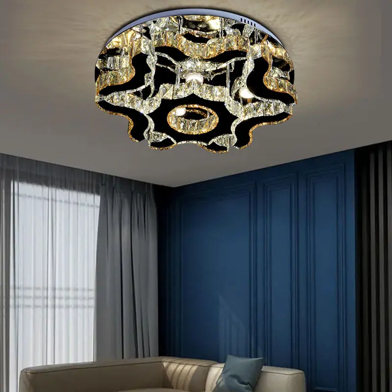 Crystal Modern LED Ceiling Fixtures Dining Room Luxury Design Ceiling Light