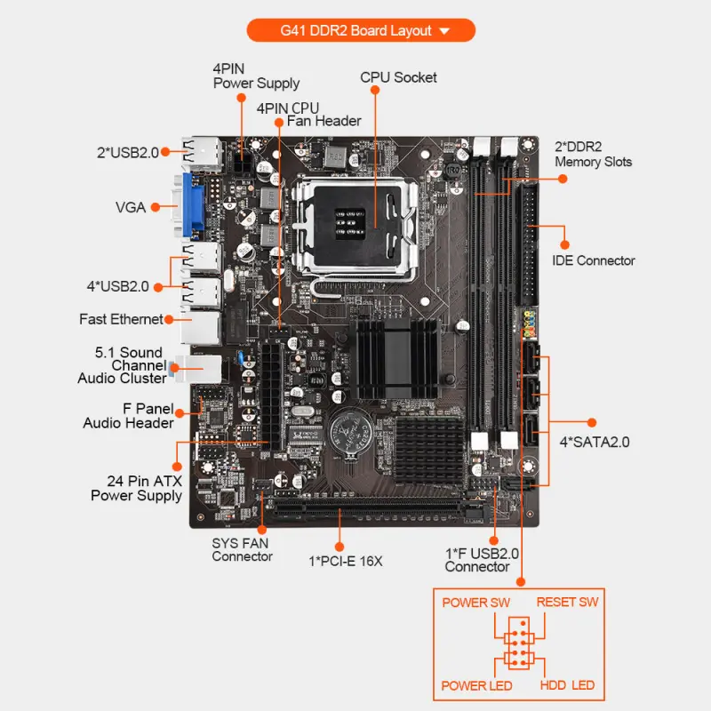 M-ATX G41 Manufacturer Supply Xone Mini ITX Motherboard