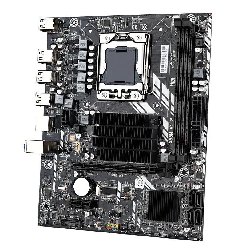 Desktop gaming motherboard X58M 2.0 MATX Computer Motherboard 1366 pc mainboard