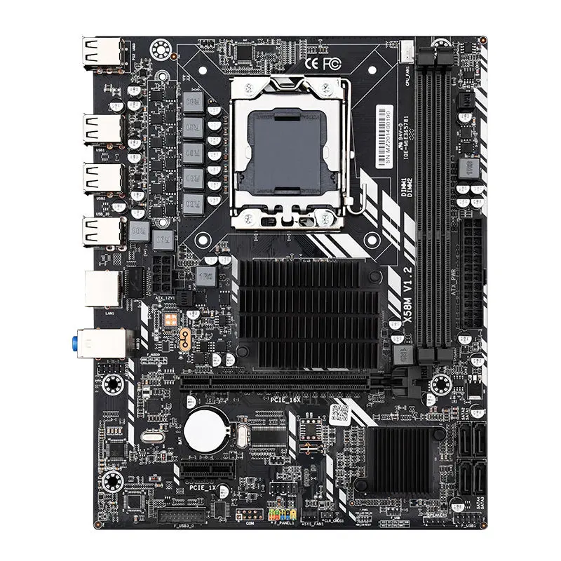 Desktop gaming motherboard X58M 2.0 MATX Computer Motherboard 1366 pc mainboard