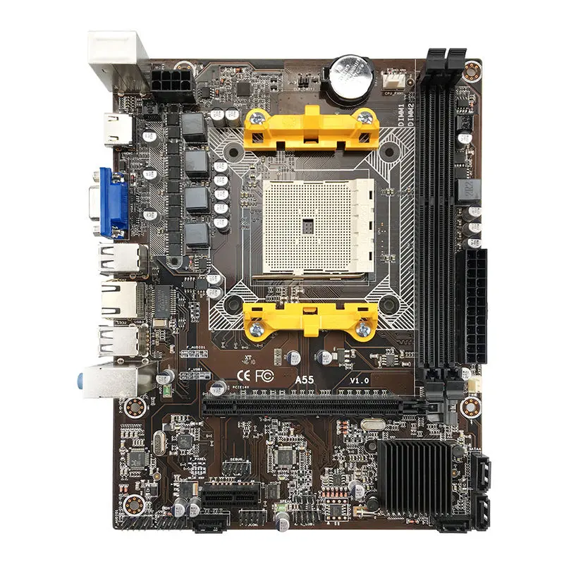 Computer Fm1 Socket Mainboard Dual Channels Ddr3 Up To 16gb Gaming Desktop Amd A55 Motherboard