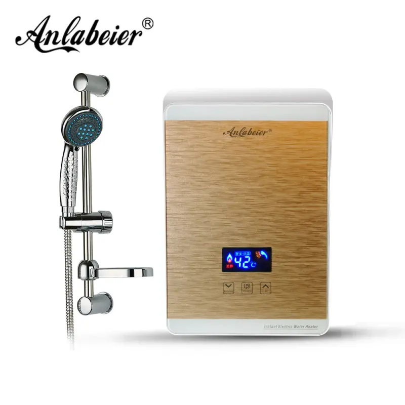 Portable tankless electric shower instantaneous hot water heater