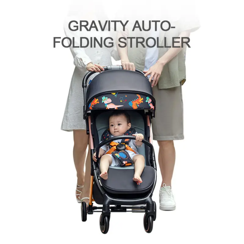 Auto folding baby carriage baby stroller 2 in 1 foldable stroller baby pram
