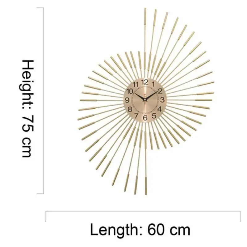 Netal gold luxury decorative wall clock wall decor arts