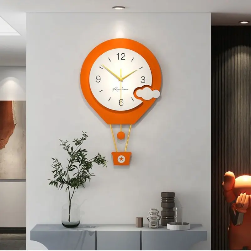 Wall single ring fashion swing clock creative wall clock household decoration