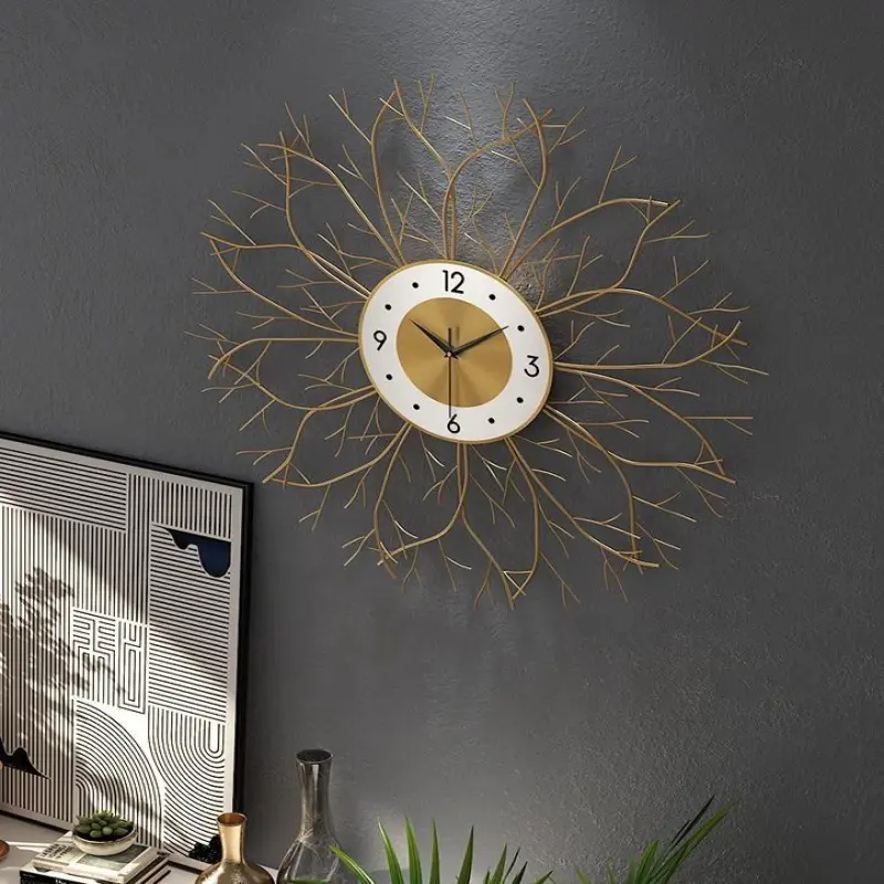 Nordic INS Creative Clock Modern Home Decoration Electronic 3d Metal Wall Clock