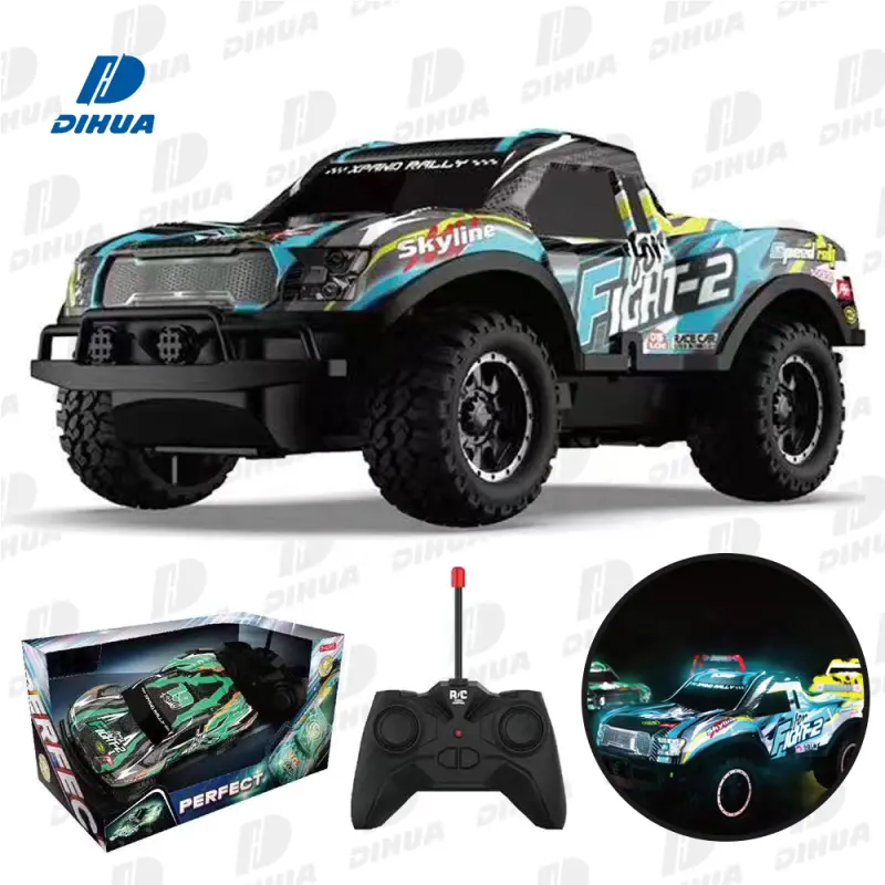 1:24 Scale Remote Control Cross-country Car Offroad Lights New Luminous Glow in Dark Car Racing Vehicle