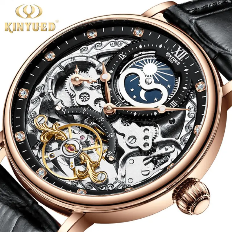 2022 Luxury Leather Men Watch Big Dial Automatic Mechanical Watches