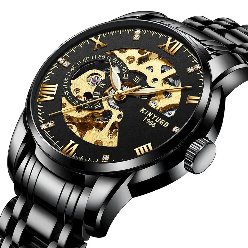 Skeleton wristwatches for men watch automatic mechanical watch