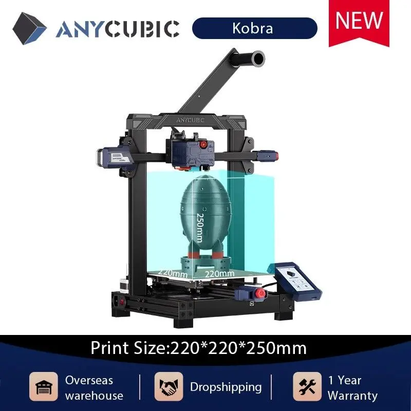 Anycubic Kobra build size:220*220*250mm FDM 3D printer