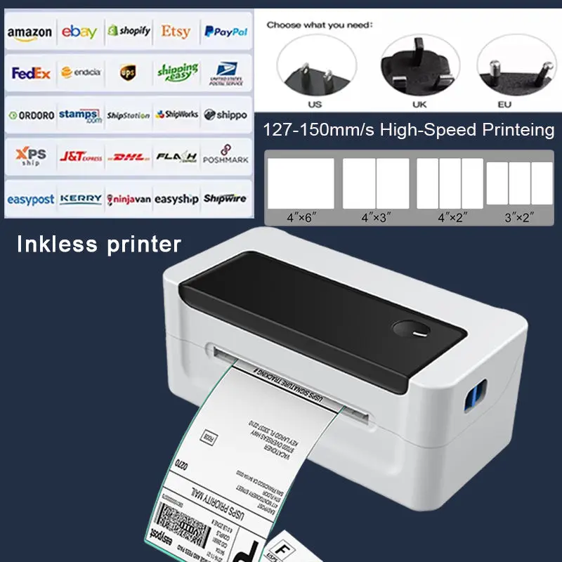 Label printer barcode thermal impresora postal label printer sticker printing machine