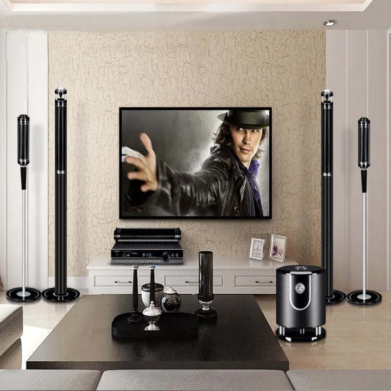 5.1 Sound Column Home Theater System Tower  Aluminum Alloy Speaker  Karaoke Sets Home Theater