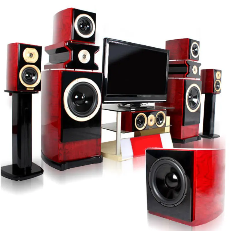 New Design Home Party Wooden Box Surround Stereo  5.1 Home Theater System