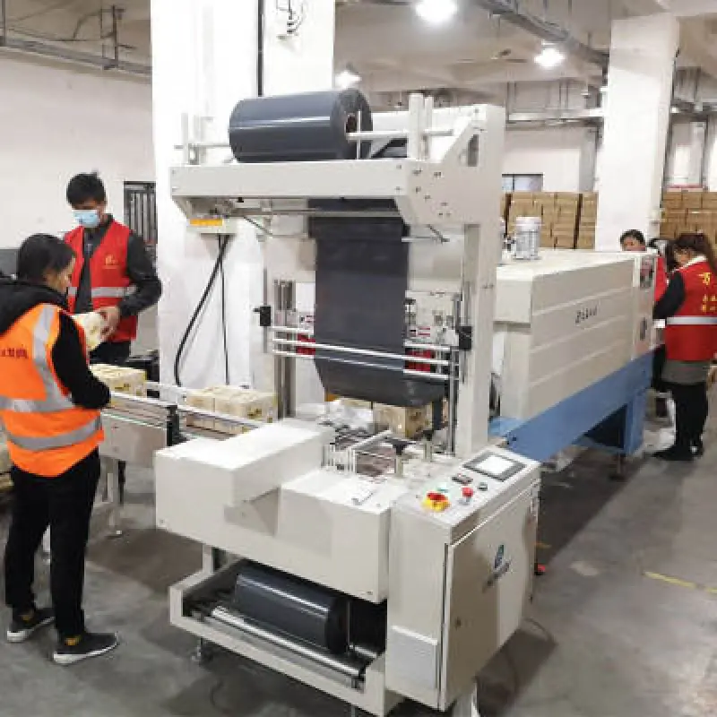 Bread box shrink wrapping packaging machine